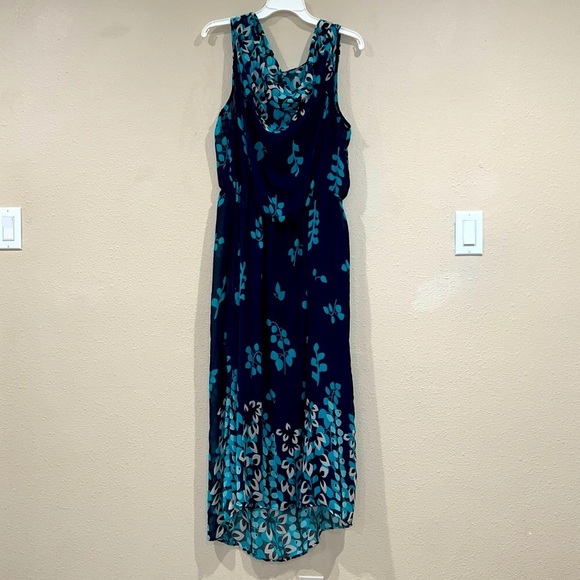 Women’s Avenue plus size 18/20 modern abstract graphic popover maxi dress - Picture 1 of 7